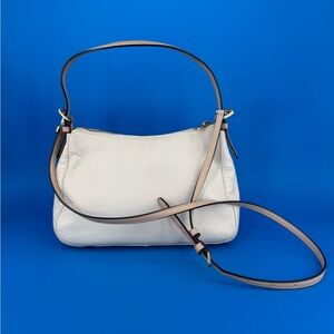 Michael Kors Vanilla Pebbled Leather Crossbody Purse